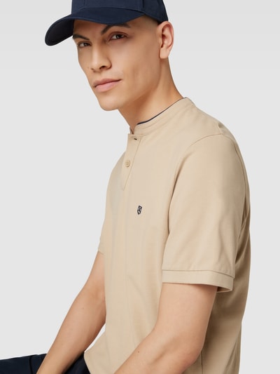 Jack & Jones Premium Poloshirt mit Stehkragen Modell  'BLASAINZ' Beige 3