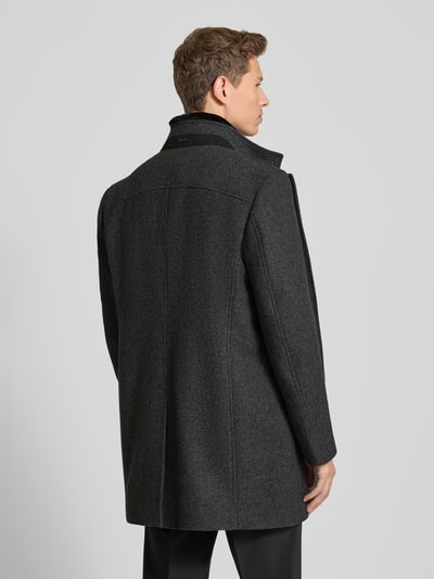 Cinque Regular fit lange jas met opstaande kraag, model 'Arsenal' Antraciet - 5