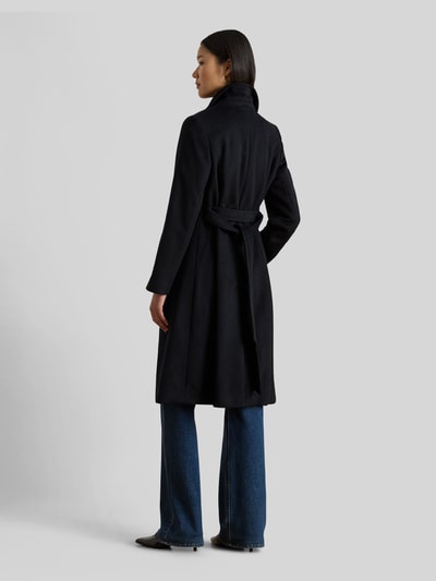 Lauren Ralph Lauren Lange jas van wol met strikceintuur Zwart - 5