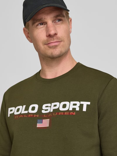 Polo Ralph Lauren Sweatshirt met labelprint Olijfgroen - 3