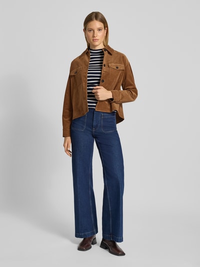 Tommy Hilfiger Slim Fit Langarmshirt aus reiner Baumwolle Marine 1