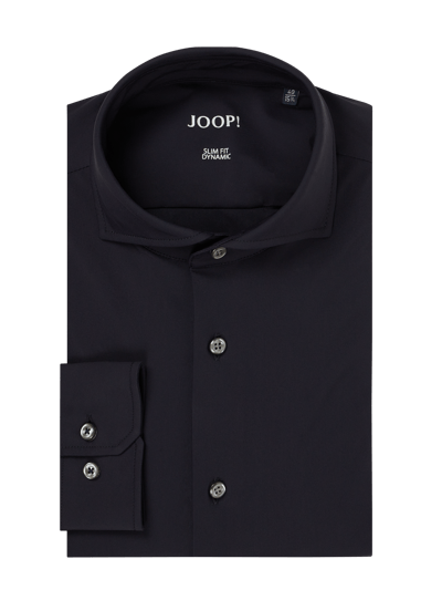 JOOP! Collection Slim Fit Business-Hemd mit Stretch-Anteil Modell 'Pajos' Marine 6