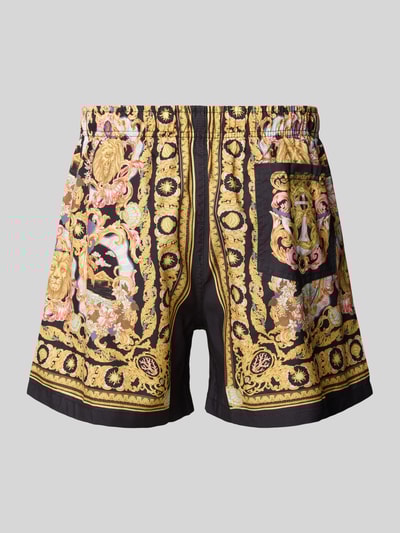 BOARDIES Spodenki kąpielowe ze wzorem na całej powierzchni model ‘Baroque’ Złoty 4
