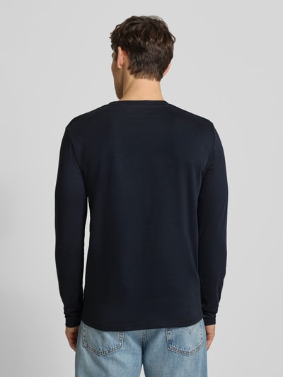 Marc O'Polo Regular Fit Langarmshirt aus reiner Baumwolle Marine 5