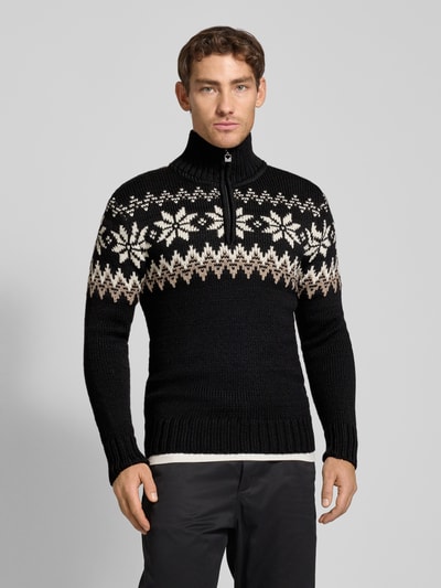 Dale of Norway Gebreide pullover met opstaande kraag Zwart - 4