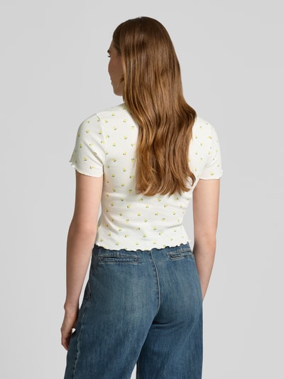 Vero Moda Regular fit T-shirt van katoenmix, model 'HARRY' Wit - 5