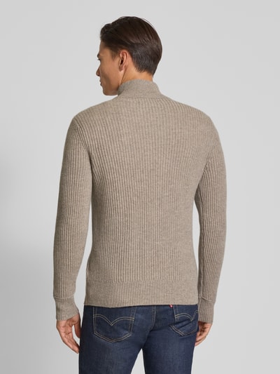 FTC-Cashmere Kasjmier pullover met schipperskraag Beige - 5