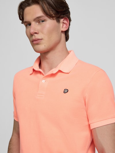 Superdry koszulka polo o kroju regular fit z wyhaftowanym logo Neonowy pomarańczowy 3