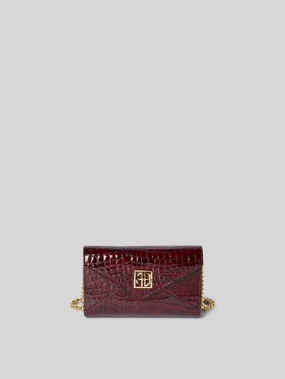 Anine Bing Shoulder Bag aus echtem Leder Bordeaux 2