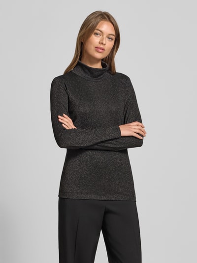 Marc Cain Shirt met lange mouwen en opstaande kraag Donkergrijs - 4