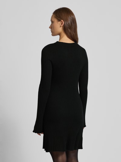 Only Ausgestelltes Strickkleid aus Viskose-Mix Modell 'MICHELLA' Black 5