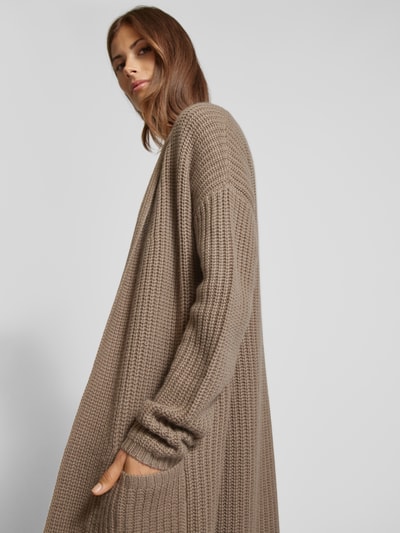 Herzensangelegenheit Longcardigan mit Kaschmir-Anteil und offener Front Taupe 3