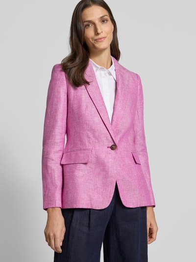 Lauren Ralph Lauren Leinenblazer mit Reverskragen Modell 'BONARO' Rosa 3