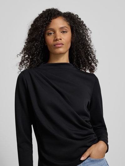 My Essential Wardrobe Shirt met lange mouwen en rimpelingen Zwart - 3