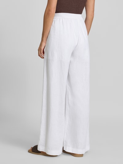 BOSS Orange Relaxed fit linnen broek met elastische band, model 'TOREANA' Wit - 5