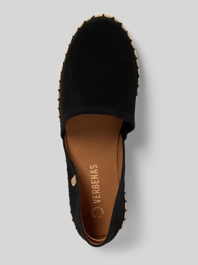 Verbenas Espadrilles van leer, model 'CARMEN SERRAJE' Zwart - 3