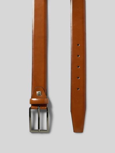 Pierre Cardin Leren riem met doornsluiting van metaal Cognac - 3