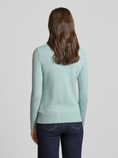 Christian Berg Woman Sweter z dzianiny ze stójką Jasnoturkusowy melanż 5