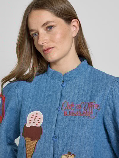 Stella Nova Jacke mit Stehkragen Modell 'Out Of Office' Blau 3