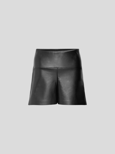 Norma Kamali Shorts in Leder-Optik Black 2