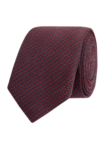 Jake*s Slim Fit Krawatte aus reiner Seide (6,5 cm) Bordeaux 1