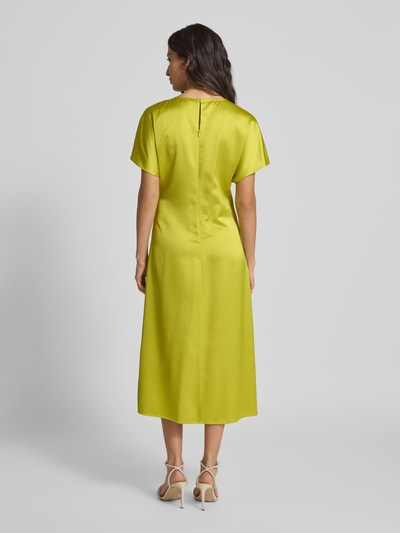 comma Midi-jurk van viscosemix met knoopdetail Groen - 5