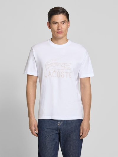 Lacoste Regular Fit T-Shirt aus reiner Baumwolle Weiss 4