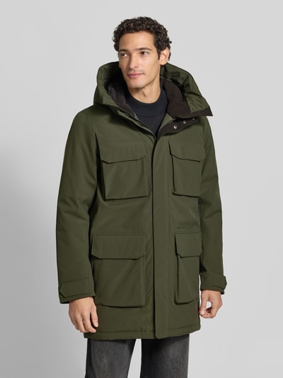 Didriksons Parka mit Kapuze und Pattentaschen Modell 'AIDEN' Oliv 4