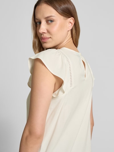 Vero Moda Regular Fit Blusentop aus Viskose-Mix Modell 'BELLA' Weiss 3