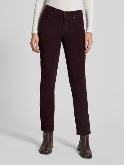 Angels Spodnie sztruksowe z wpuszczanymi kieszeniami model ‘Cici’ Oberżynowy 4