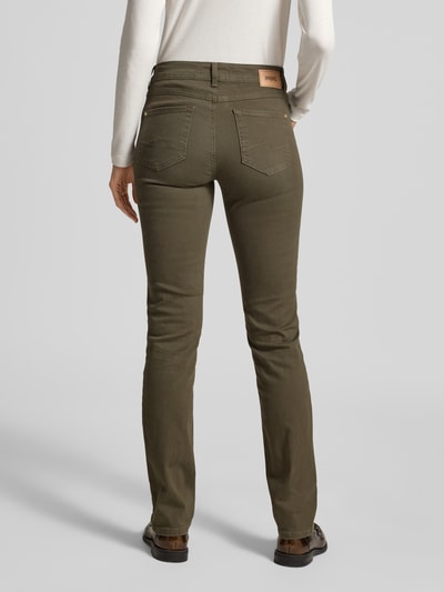 Angels Slim fit jeans in 5-pocketmodel, model 'CICI' Olijfgroen - 5