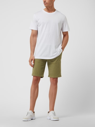 Colours & Sons Chino-Shorts mit Leinen-Anteil  Oliv 1