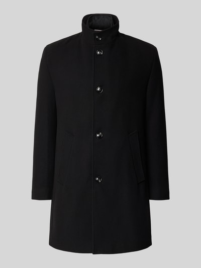 bugatti Kurzmantel mit Stehkragen und Knopfleiste Black 2