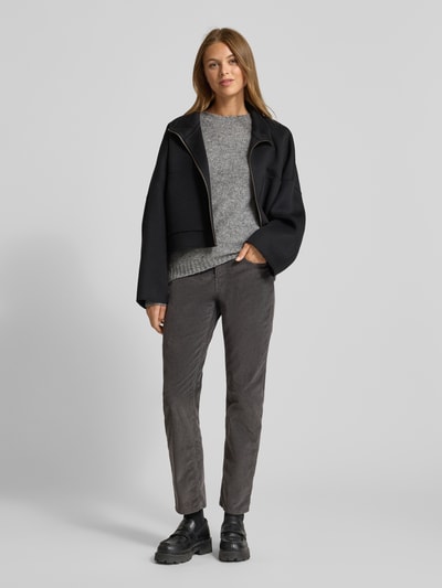 Brax Spodnie sztruksowe o kroju slim fit z 5 kieszeniami model ‘Carola’ Ciemnoszary 1