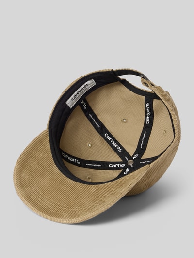 Produktfoto, Basecap aus Cord mit Label-Stitching Modell 'Harlem' von Carhartt Work In Progress, sztruks, bawełna, wyhaftowane logo