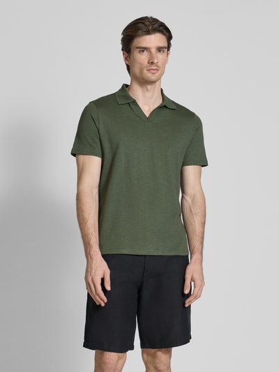 MCNEAL Poloshirt mit V-Ausschnitt Khaki 4