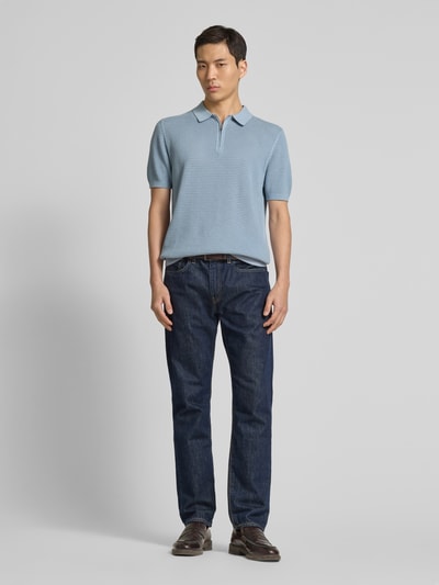 Antony Morato Regular fit poloshirt met structuurmotief Lichtblauw - 1