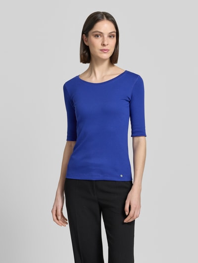 Marc Cain T-Shirt in Ripp-Optik mit 1/2-Arm Royal 4