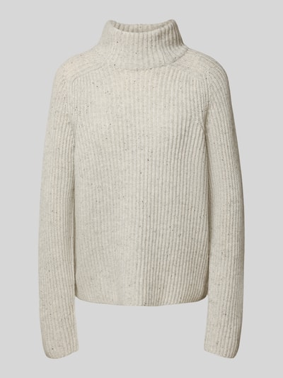 MOS MOSH Wollpullover mit Stehkragen Modell 'Thyra' Hellgrau Melange 2