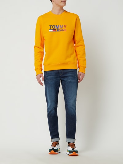 Tommy Jeans Sweatshirt mit Logo Orange 1