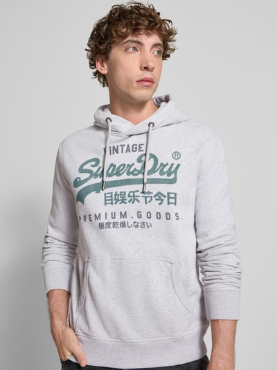 Superdry Hoodie mit Känguru-Tasche Hellgrau Melange 3