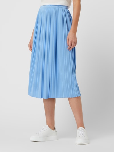 MaxMara Leisure Midirok met plissévouwen, model 'Nodo' Bleu - 4