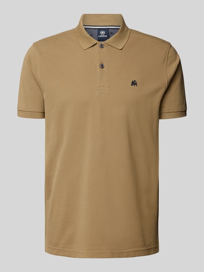 Lerros Poloshirt met labelstitching Zand - 2