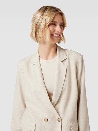 moves Blazer mit Pattentaschen Modell 'Cami' Sand 3