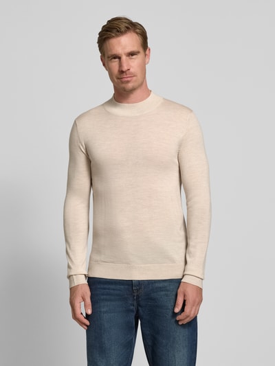 SELECTED HOMME Regular Fit Strickpullover aus reiner Merinowolle Modell 'TRAY' Offwhite 4