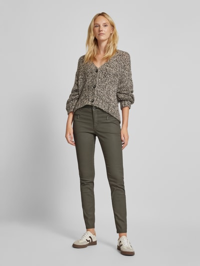 Angels Skinny Fit Jeans mit Reißverschlusstaschen Modell 'MALOU' Schlamm 1