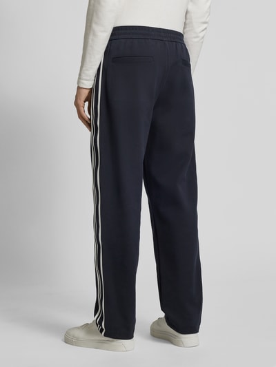 Emporio Armani Straight Leg Sweatpants mit fixierten Bügelfalten Marine 5