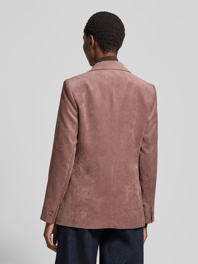 comma Slim Fit Blazer aus Cord mit Pattentaschen Mauve 5