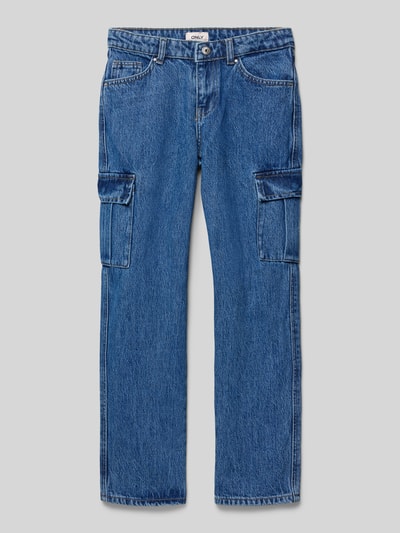 Only Loose fit jeans met cargozakken, model 'HARMONY' Blauw - 1