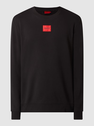 HUGO Sweatshirt van katoen, model 'Diragol' Zwart - 2